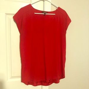 Red V-neck Express Blouse